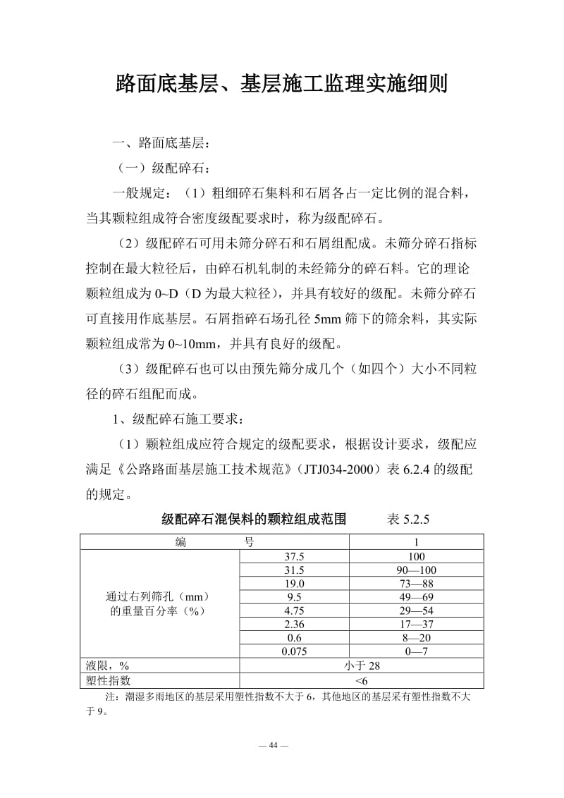 路面底基层、基层施工监理实施细则.doc_第1页