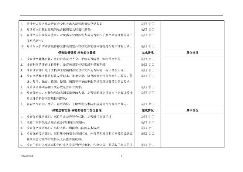 年度保密工作检查记录表.doc_第3页