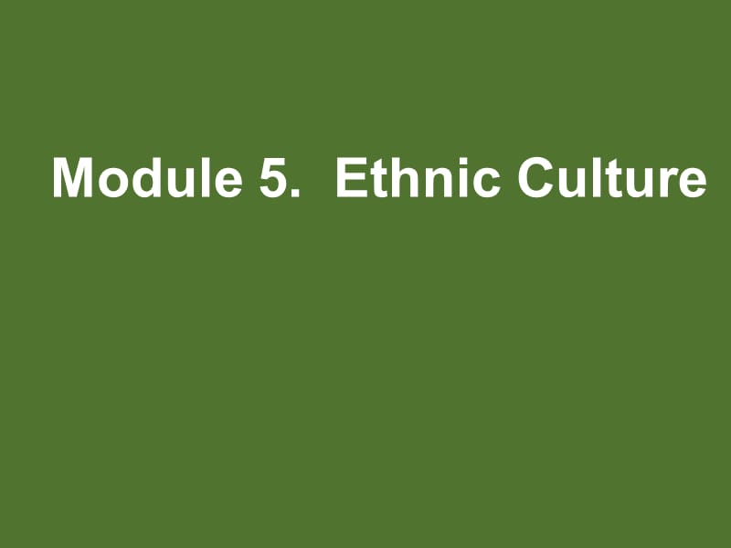 高中英语 Module5《Ethnic Culture》reading课件 （外研版选修7）_第1页