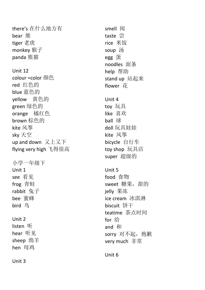 牛津深圳版小学英语各年级单词表.docx_第3页