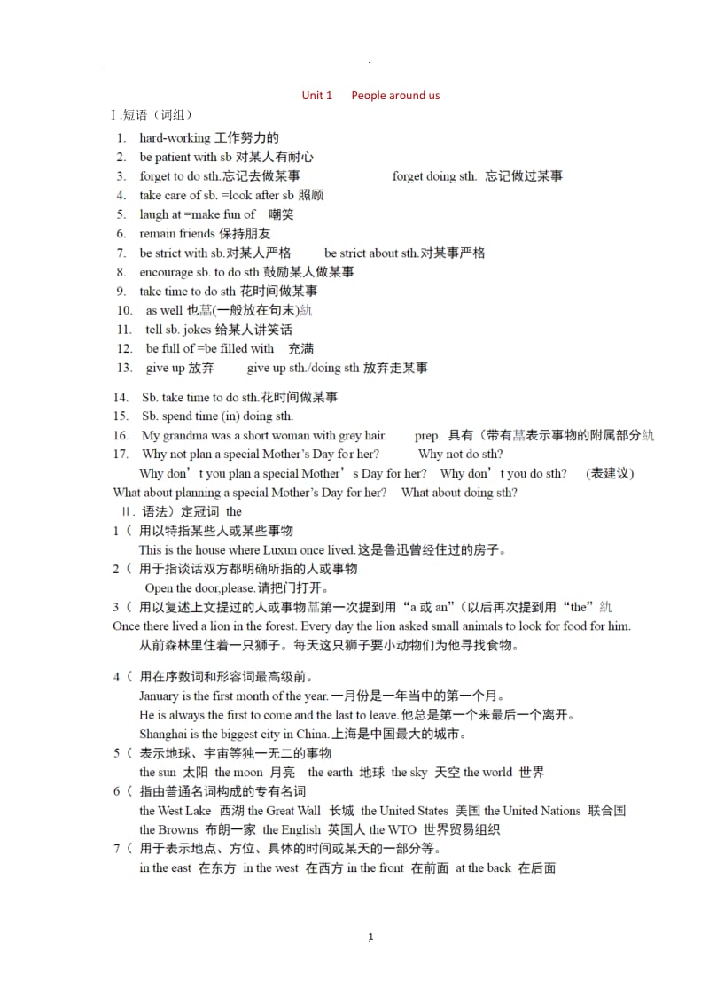 沪教版七年级英语下册总结.docx_第1页