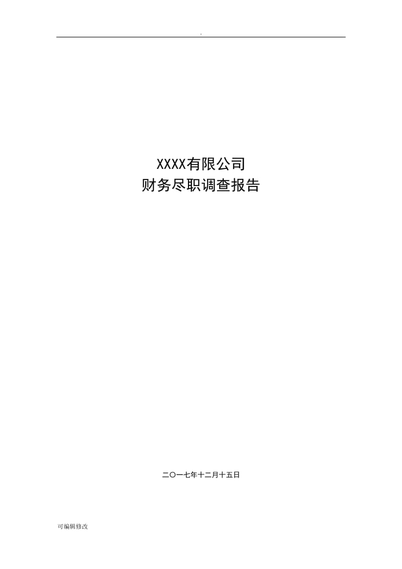 财务尽调报告(模版).doc_第1页