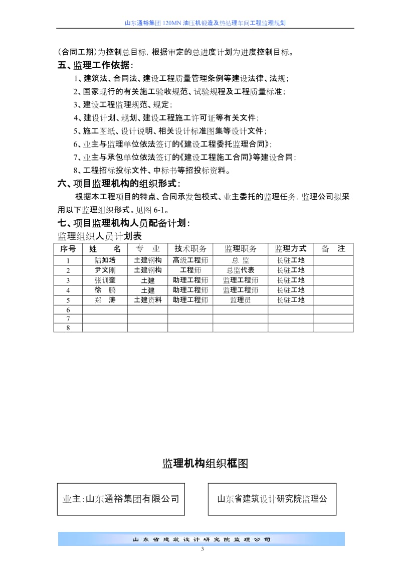 禹城通裕集团钢结构车间工程监理规划.doc_第3页