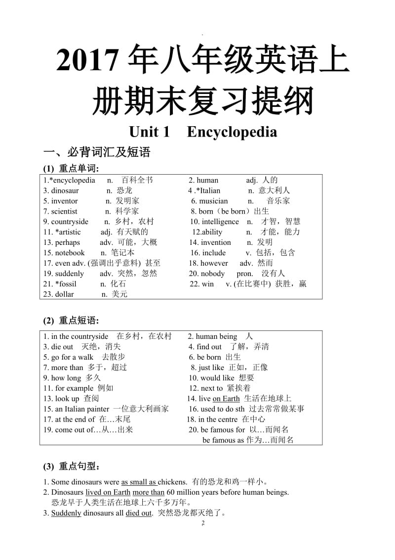 沪教版年初中英语八年级上册复习纲要.docx_第2页