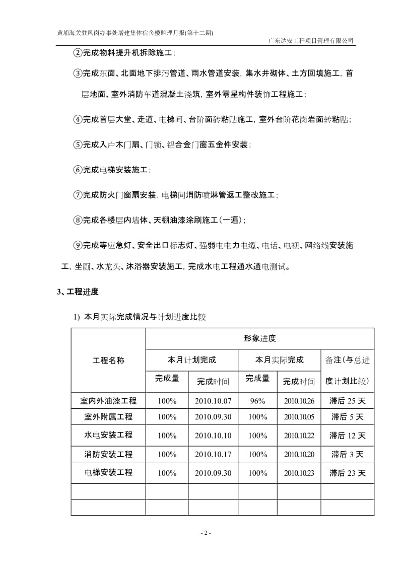 黄埔海关驻凤岗办事处增建集体宿舍楼监理月报.doc_第3页