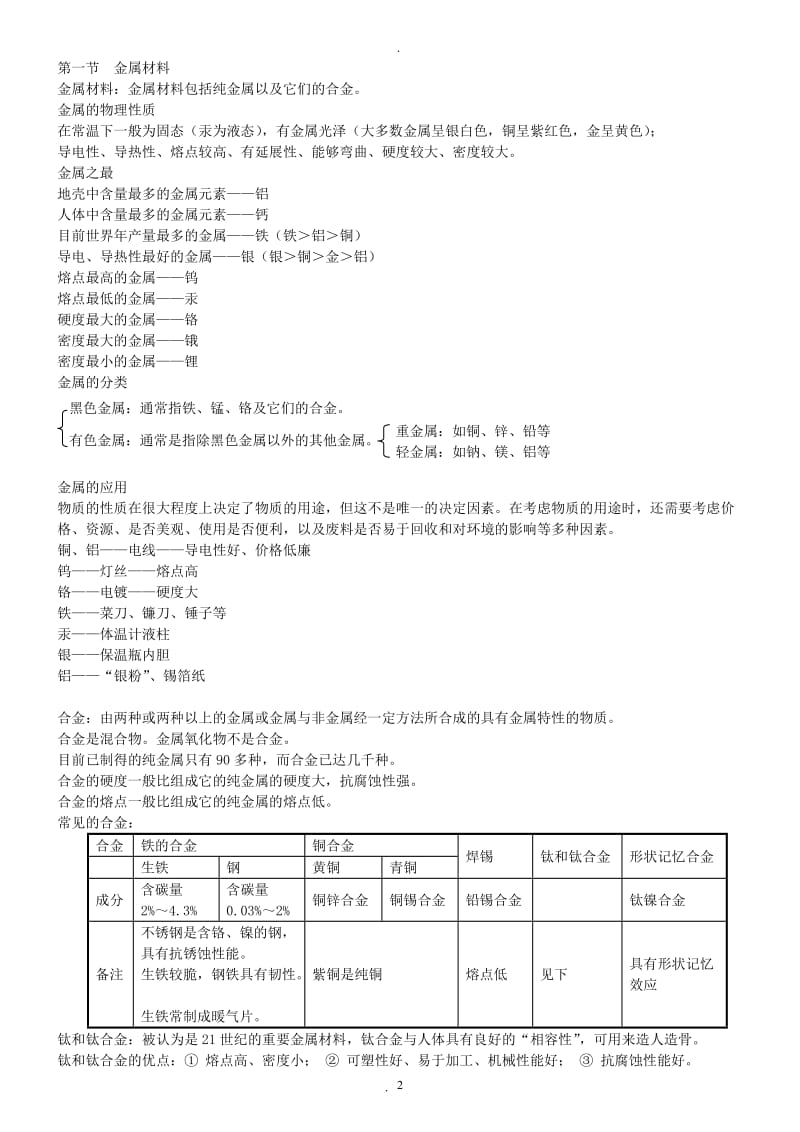 九年级化学下册知识点大全新人教版.doc_第2页