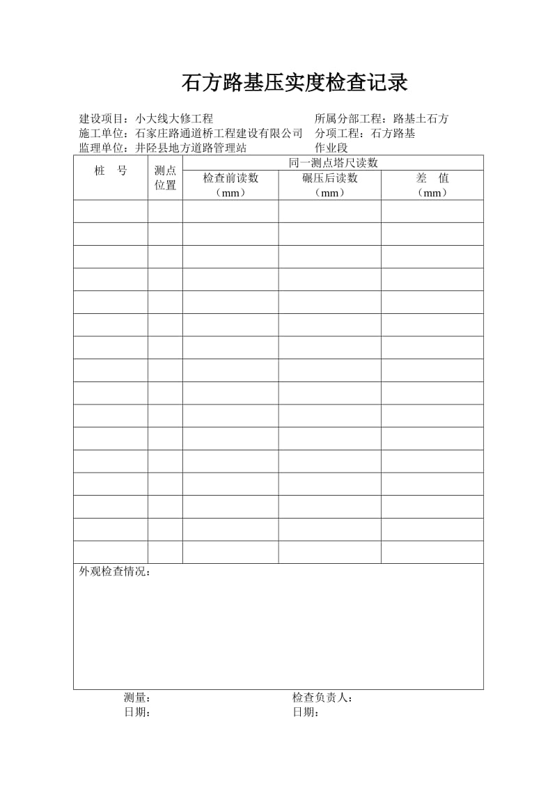 公路工程实用检测资料表格.doc_第1页