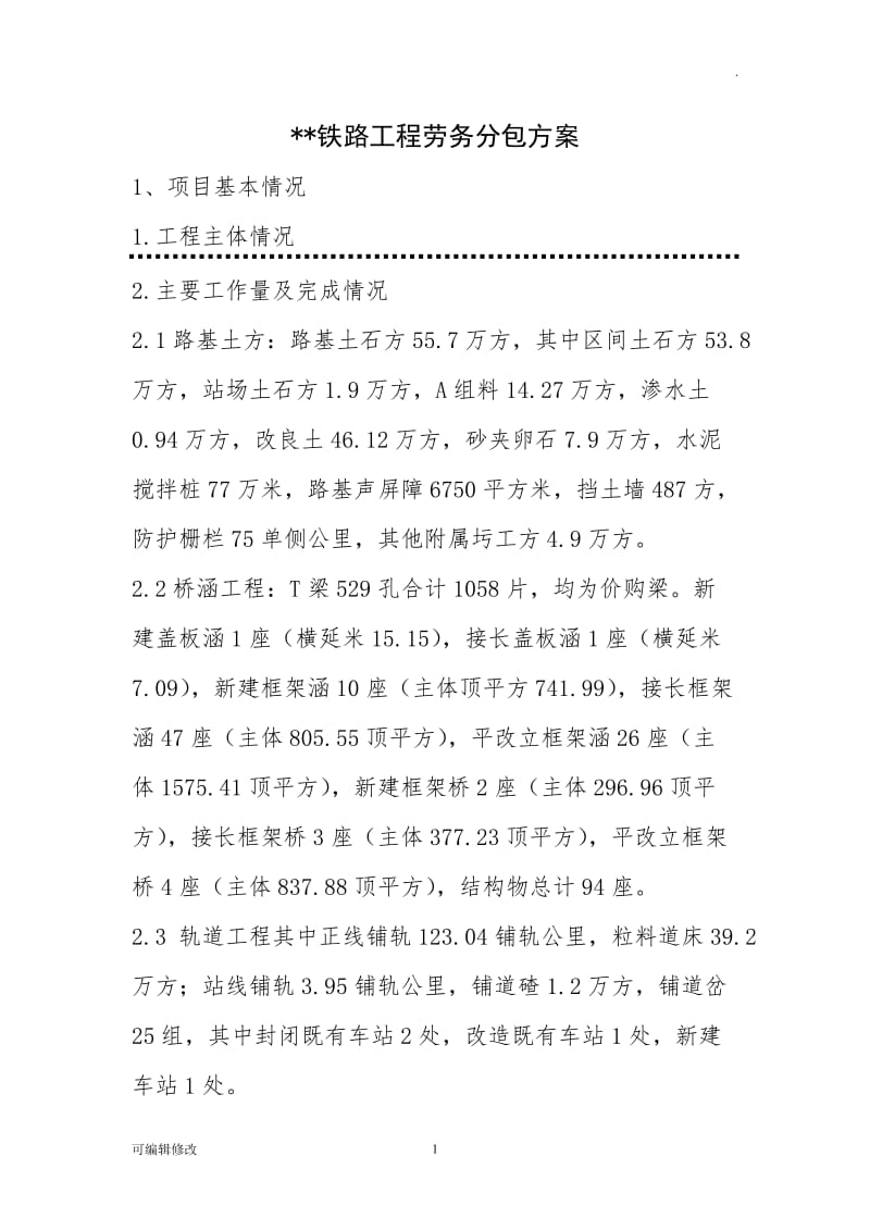 劳务分包方案.doc_第1页