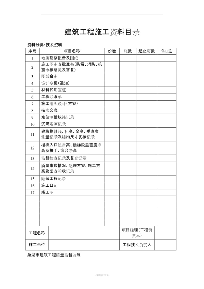 建筑工程施工资料目录.doc_第2页