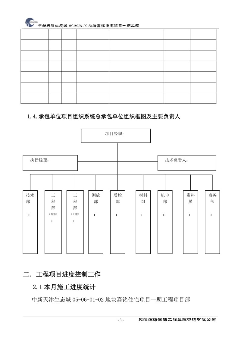 某地块住宅项目一期工程监理月报.doc_第3页