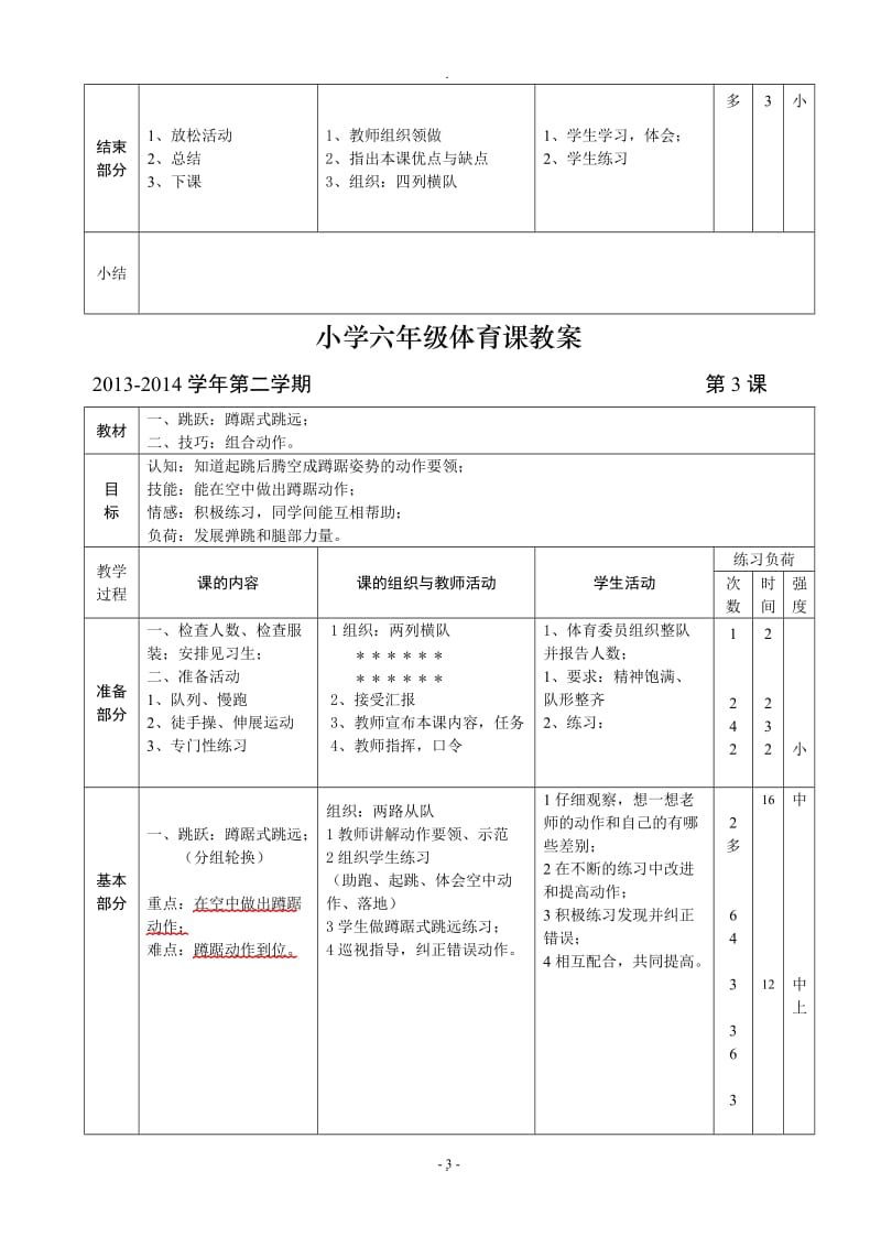 六年级下期体育教案全册时.doc_第3页