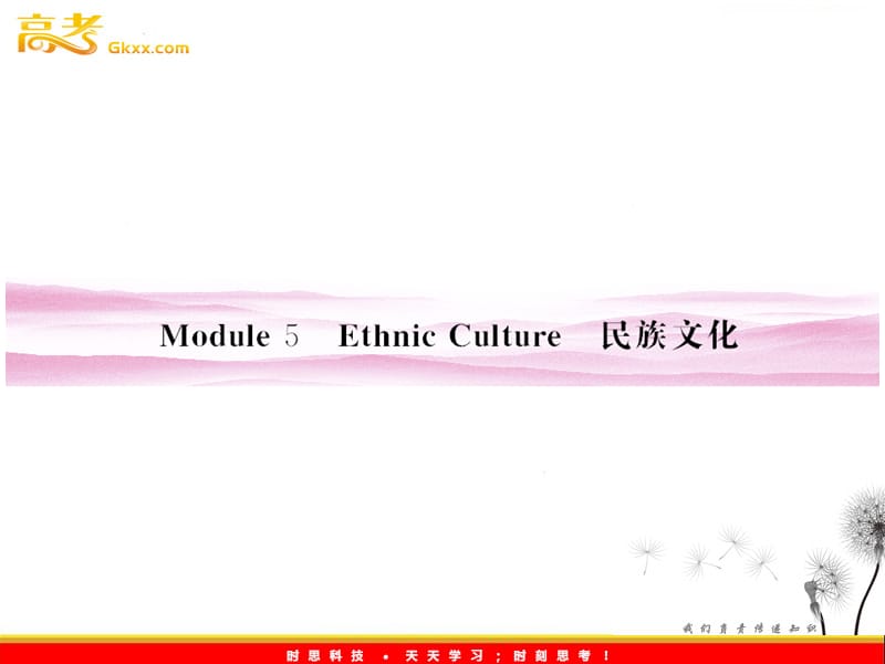 山东省高考英语总复习 Module 5　Ethnic Culture课件 （外研版选修7）_第1页