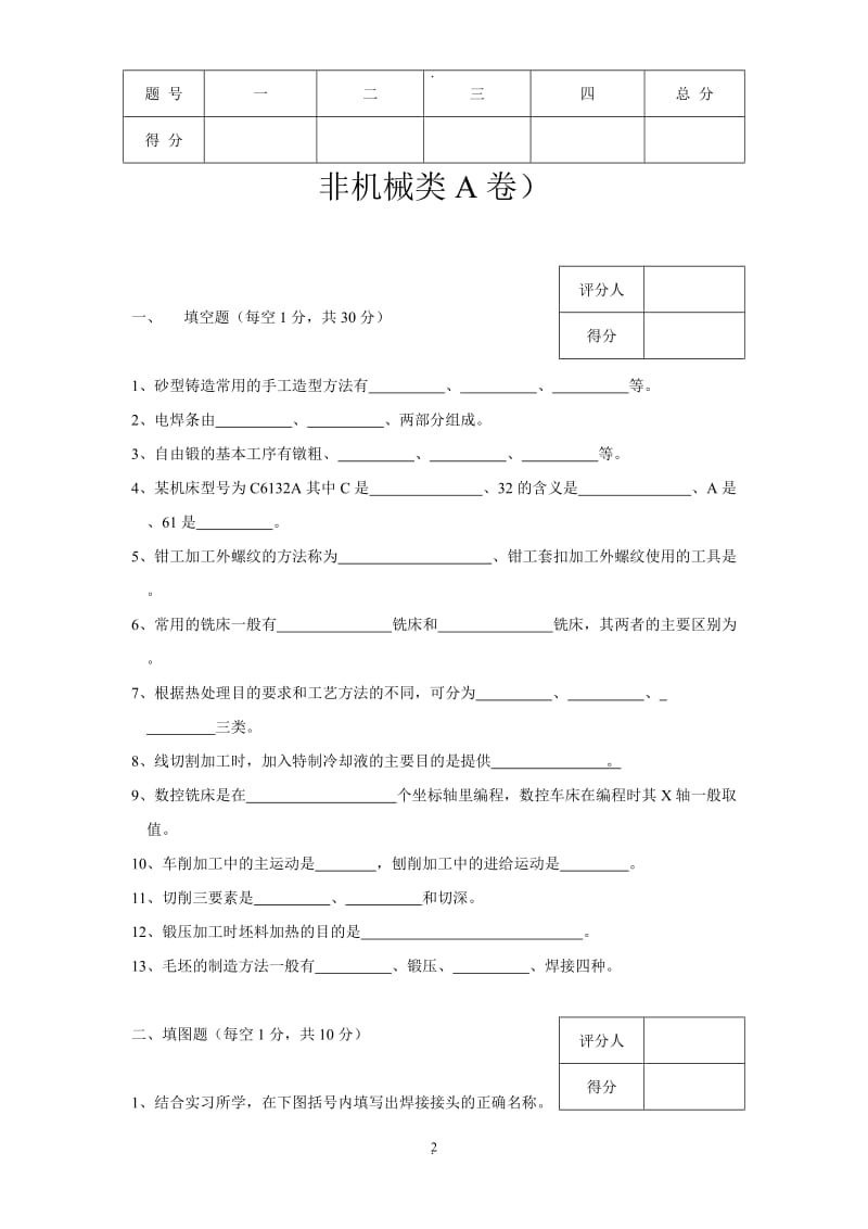 机械制造基础试题及答案.doc_第2页