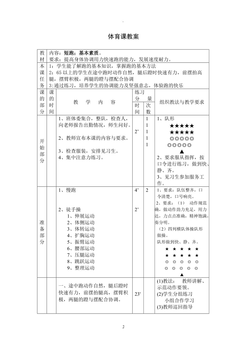 初中体育全套教案.doc_第2页