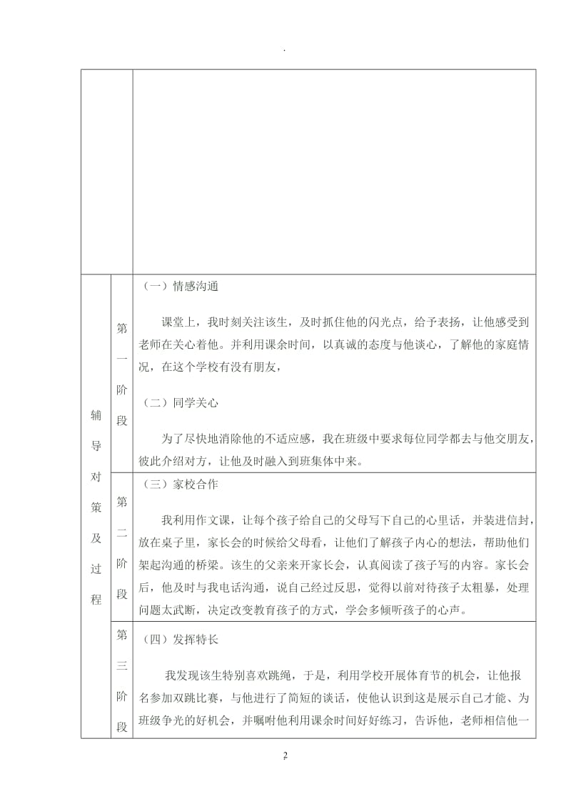 小学生心理健康教育个案辅导记录表.doc_第2页