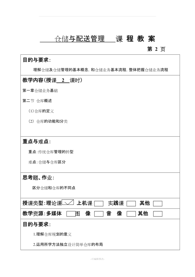 仓储与配送管理教案.doc_第2页