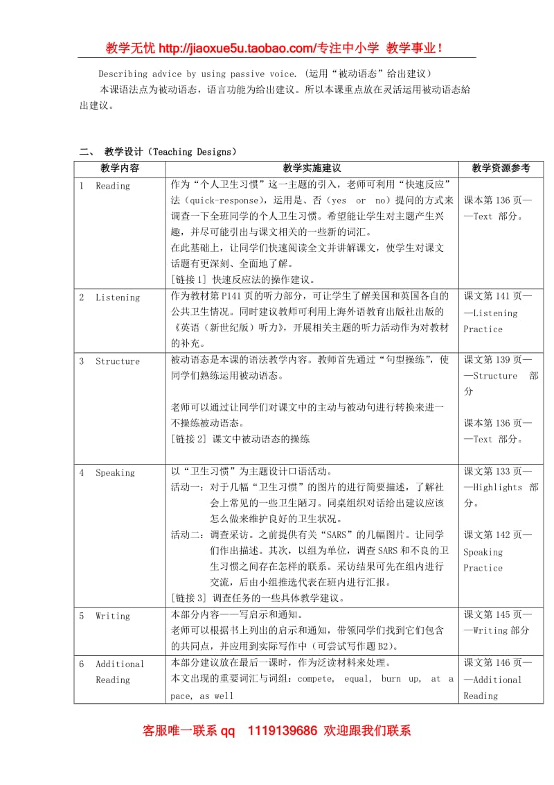 英语：Unit9《Personal hygiene》教案（上海新世纪版S1A）_第2页