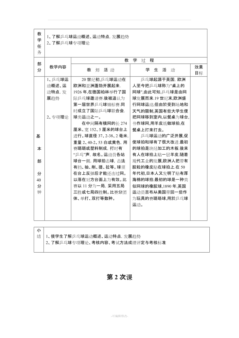 乒乓球课教案设计.doc_第2页