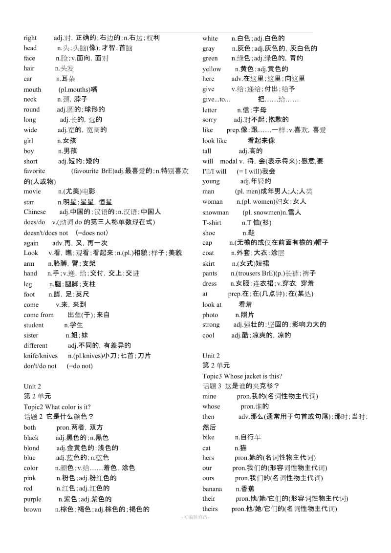 仁爱版英语七年级单词总表(上下册).doc_第3页