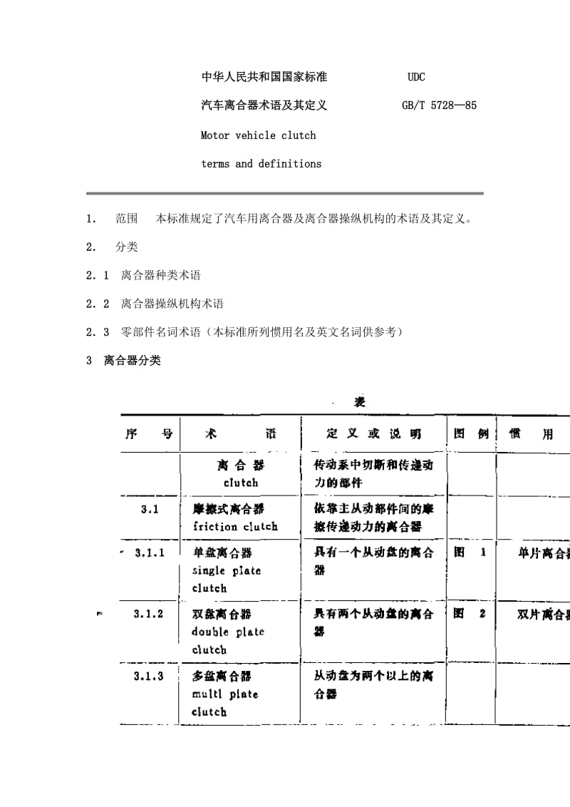 GBT5728-85汽车离合器术语及其定义.doc_第1页