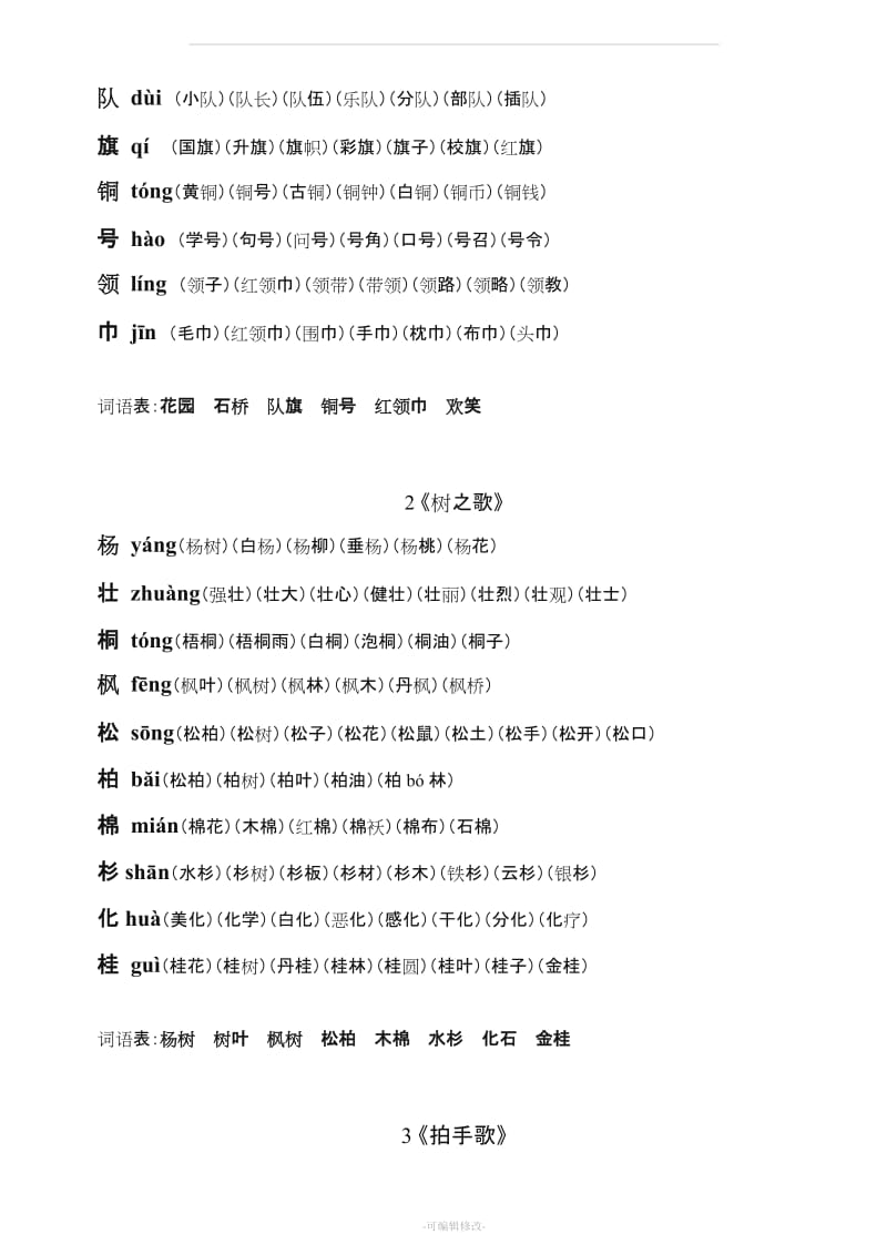 【2019年整理】部编版小学语文二年级上册组词全册.doc_第3页