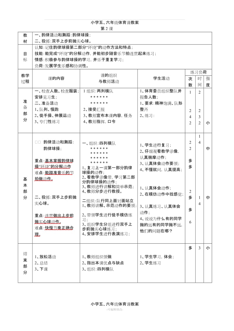 人教版小学五、六年级体育教案.doc_第2页