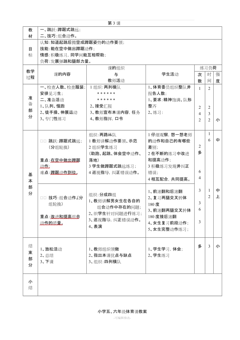 人教版小学五、六年级体育教案.doc_第3页