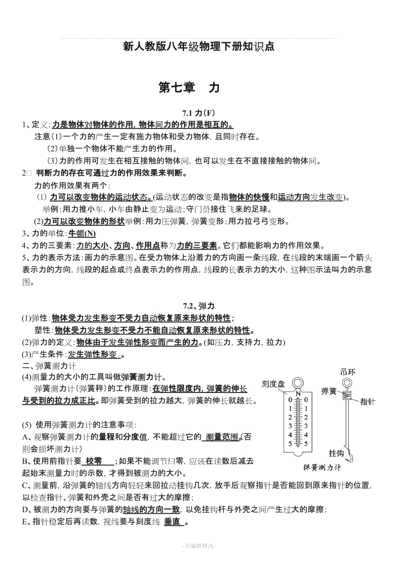 初二物理下冊(cè).doc