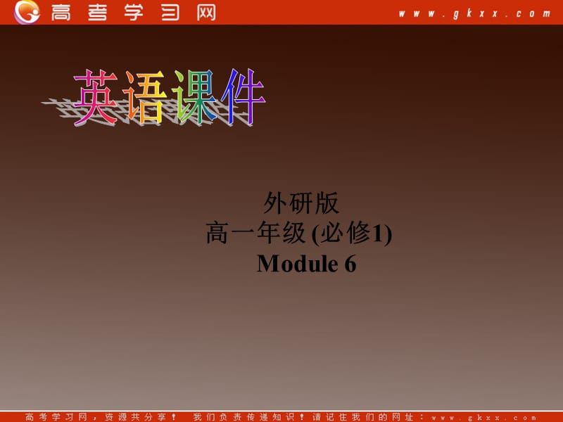 高一英语课件外研版必修一《Module 6 The Internet and Telecommunications》Grammar 1_第1页