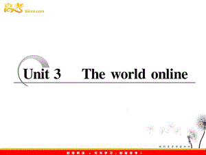 高考英語配套教學課件《Unit 3 The World online》譯林版選修7