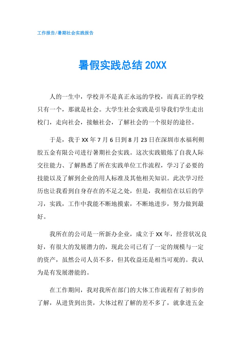 暑假实践总结20XX.doc_第1页