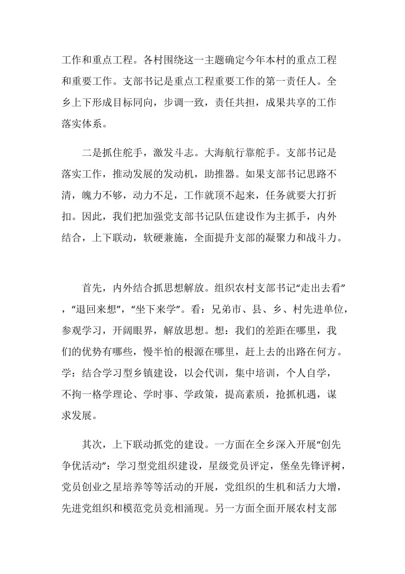 某乡农村支部书记队伍建设情况汇报.doc_第2页