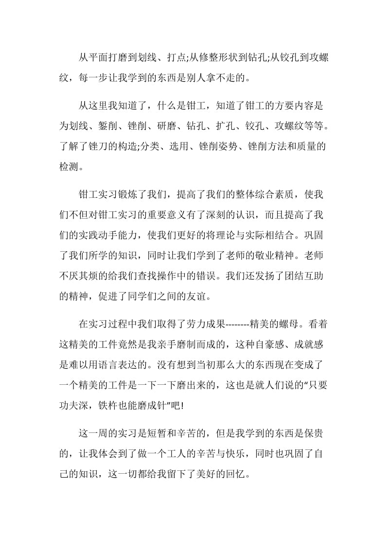 机电钳工实习周记范文.doc_第2页