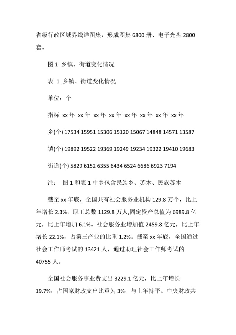 民政部社会服务发展统计公报范例.doc_第2页