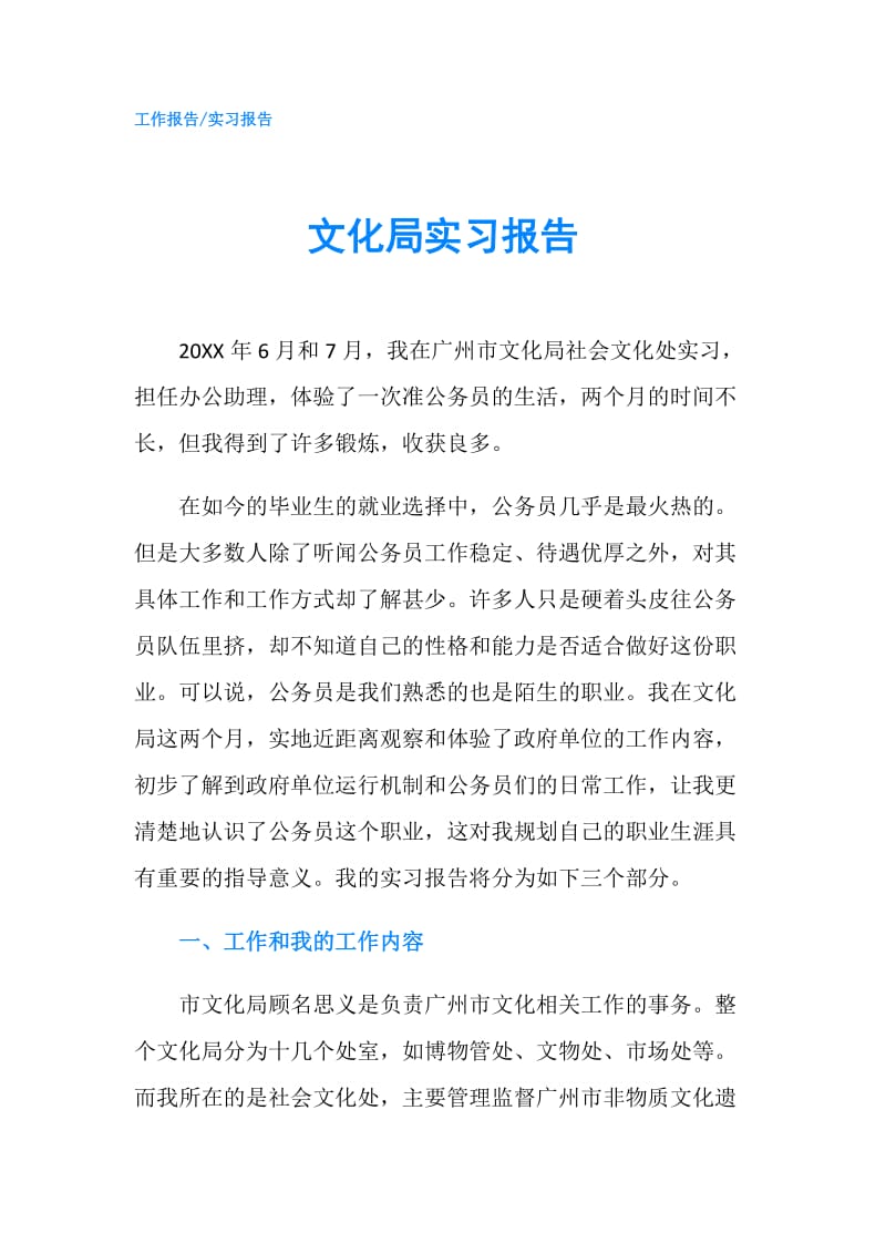 文化局实习报告.doc_第1页