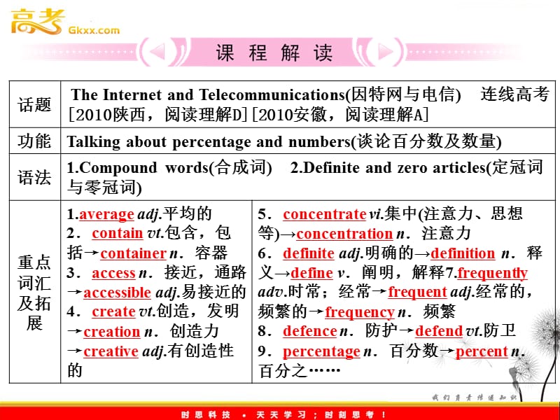 高考英语外研版必修1Module6《The Internet and Telecommunications》知识与要点_第2页