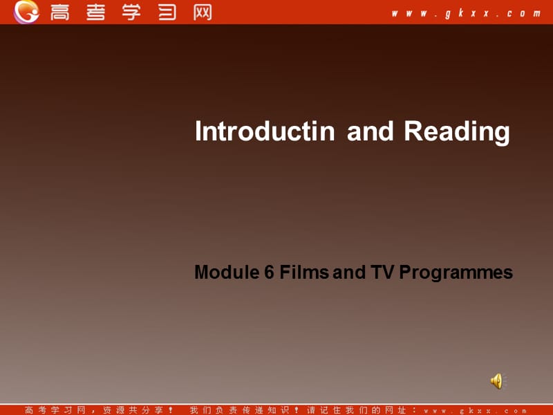 高二英语备课《Module 6 Films and TV Programmes》Introduction课件_第1页