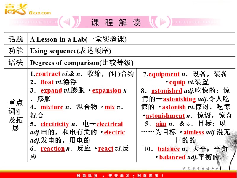 高考英语外研版必修1Module5《A Lesson in a Lab》知识与要点_第2页