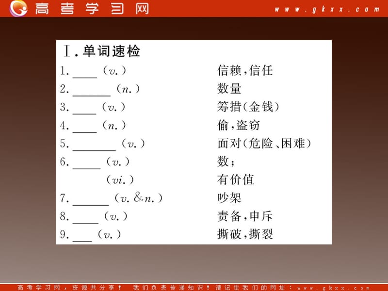 高二英语单元复习配套课件：Module3《Interpersonal Relationship-Friendship》 （外研版选修6）_第2页