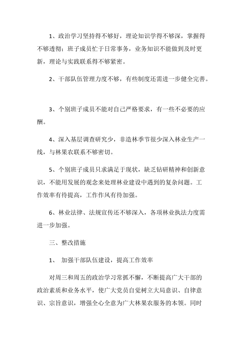 林业局领导班子整改方案.doc_第2页