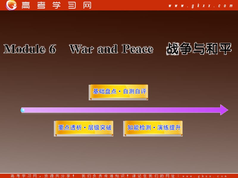 高二英语单元复习配套课件：Module6《War and Peace》 （外研版选修6）_第1页