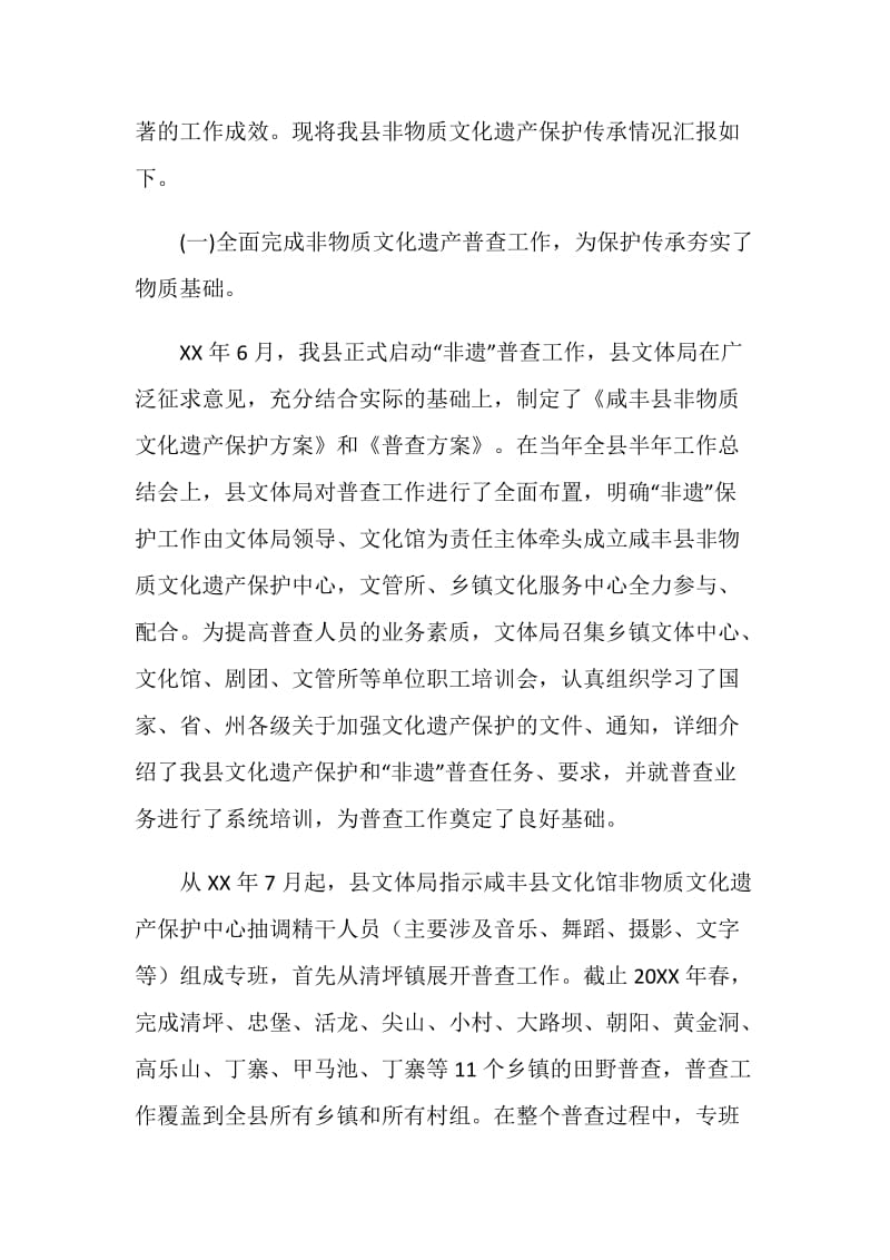 非物质文化遗产保护传承工作情况汇报.doc_第2页