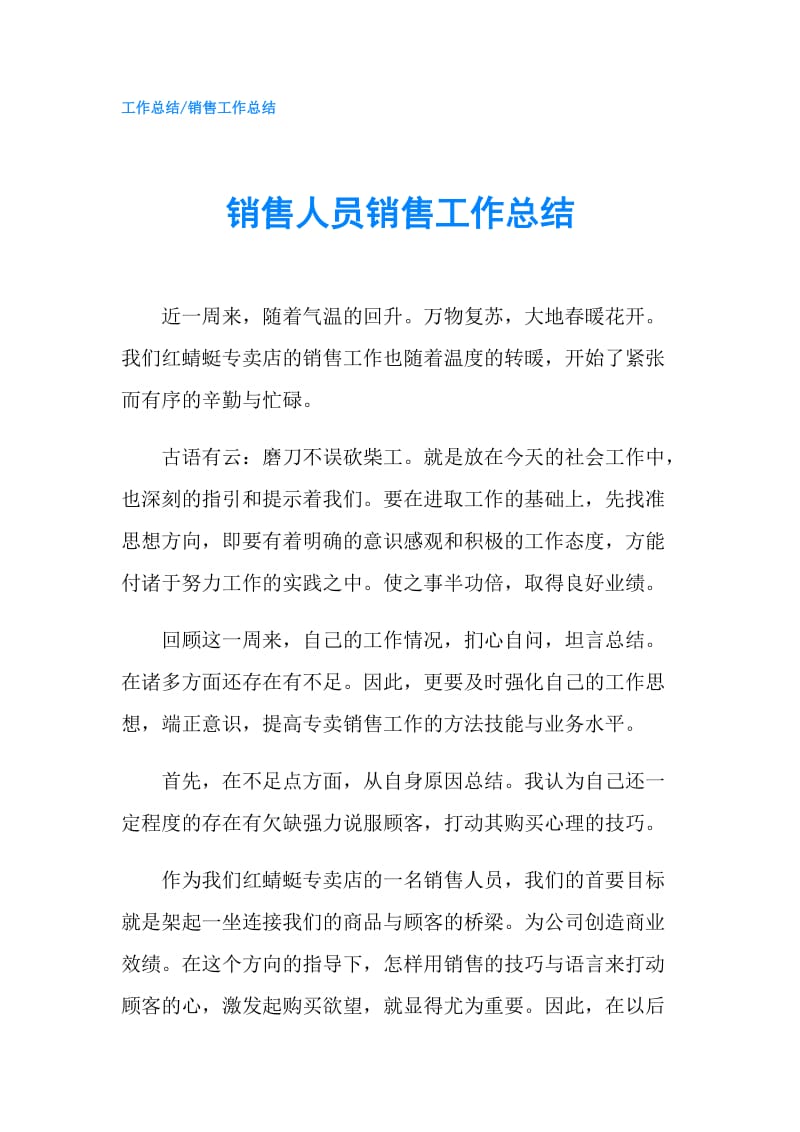 销售人员销售工作总结.doc_第1页