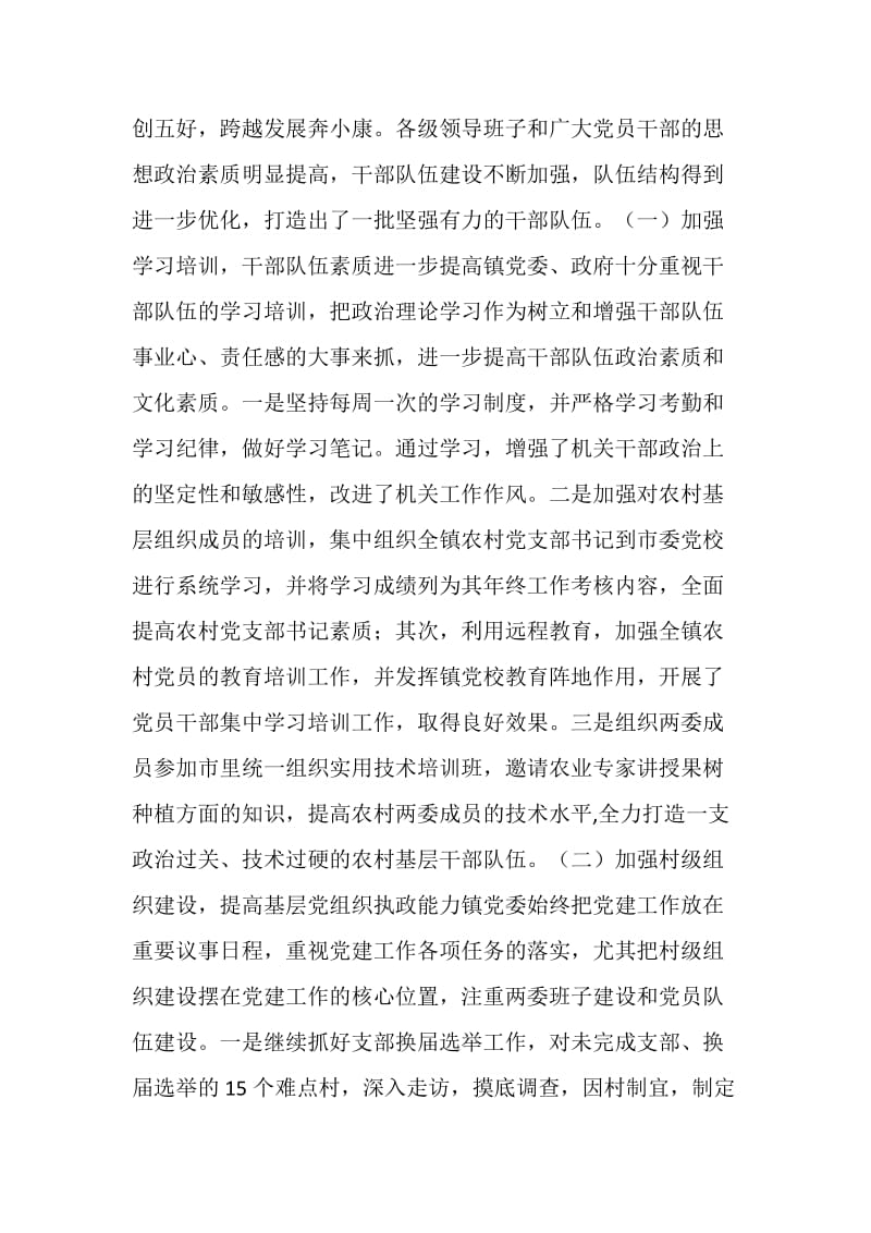 镇党委XX上半年工作总结和下半年工作计划.doc_第2页