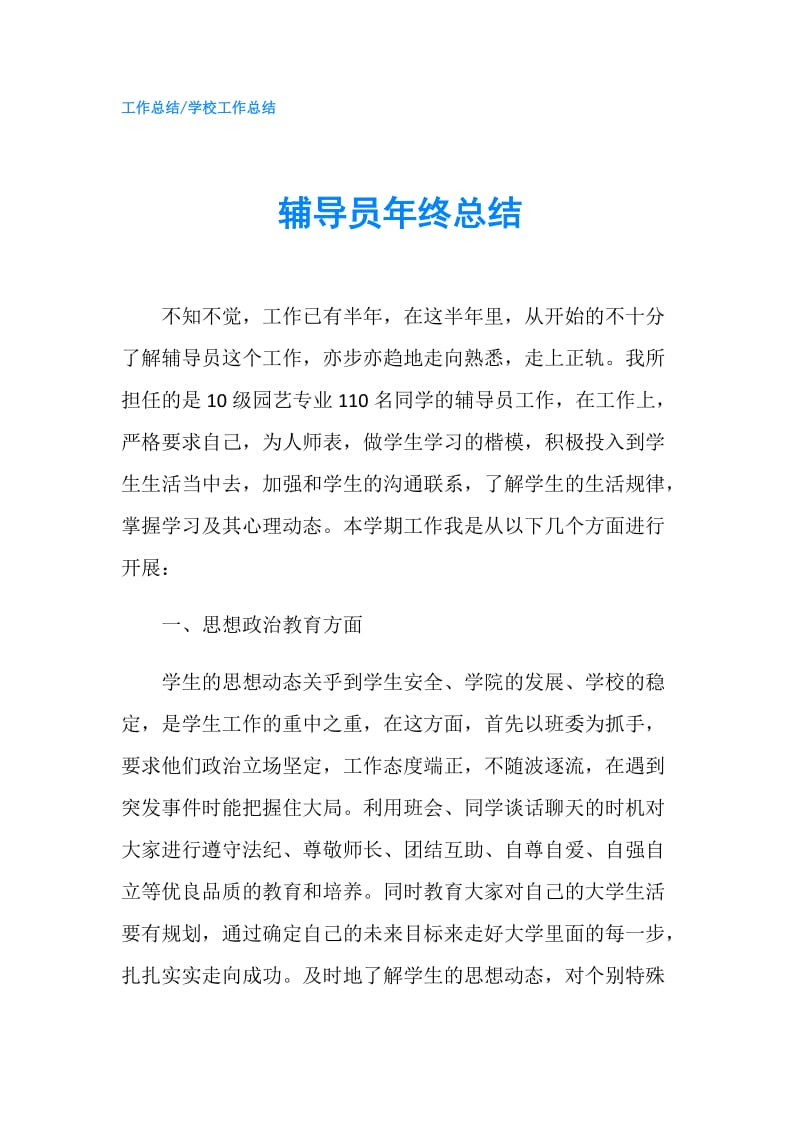 辅导员年终总结.doc_第1页