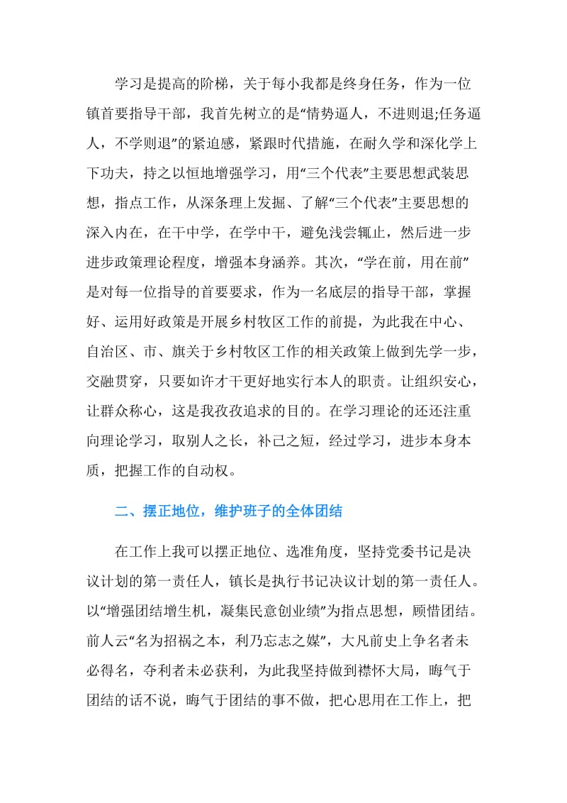 镇长年终个人年终述职报告范文.doc_第2页