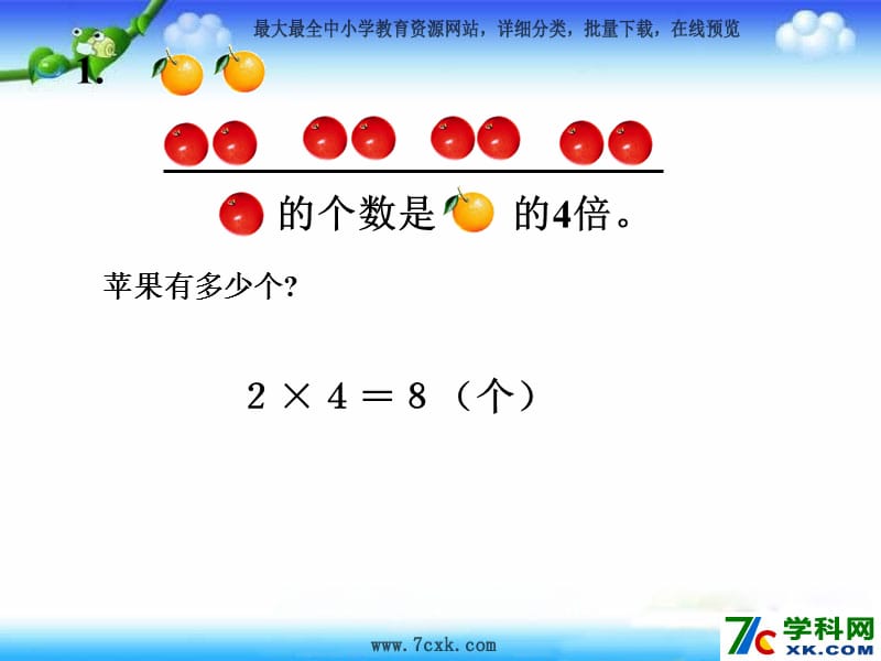 秋苏教版数学三上1.3《求一个数的几倍是多少实际问题》ppt课件3_第2页