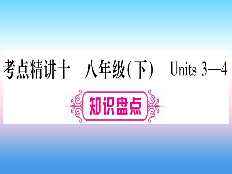 中考英语第一篇教材系统复习考点精讲10八下Units3_4课件新版冀教版252_第1页