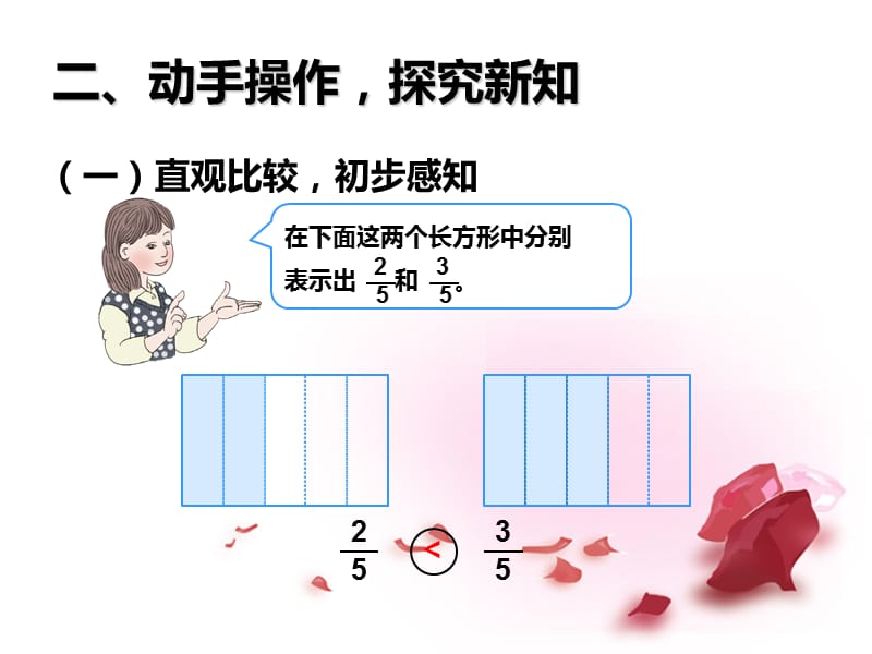 人教版数学三年级上册8.4《几分之几大小比较》ppt课件_第3页