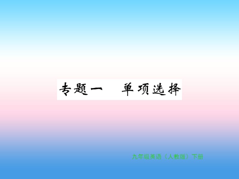 九年级英语专题复习专题一单项选择3_4习题课件45_第1页